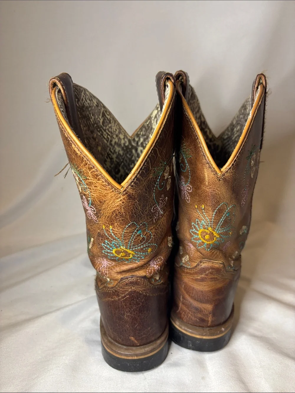 Smoky Mountain Embroidered Floralie Western Boots Square Toe Girls 12.5